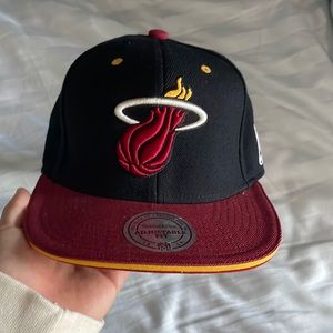 Miami heat snapback hat.